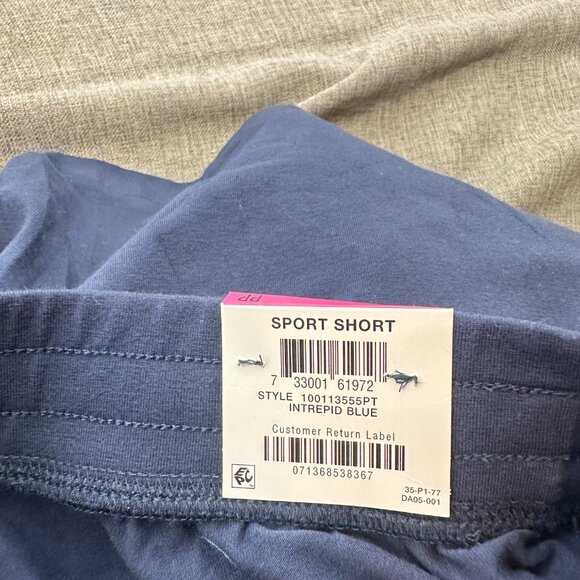NEW! Karen Scott Sport Shorts‎ PP Intrepid Blue Drawstring Pockets - Picture 4 of 9